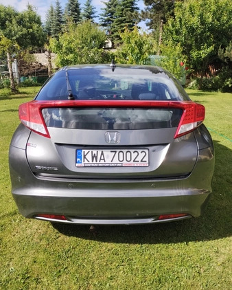 Honda Civic cena 35500 przebieg: 120500, rok produkcji 2012 z Trzciel małe 172